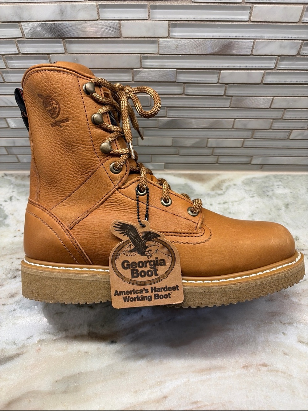 GEORGIA BOOT 8" Farm & Ranch BOOTS G8152 -US 9 Men’s New